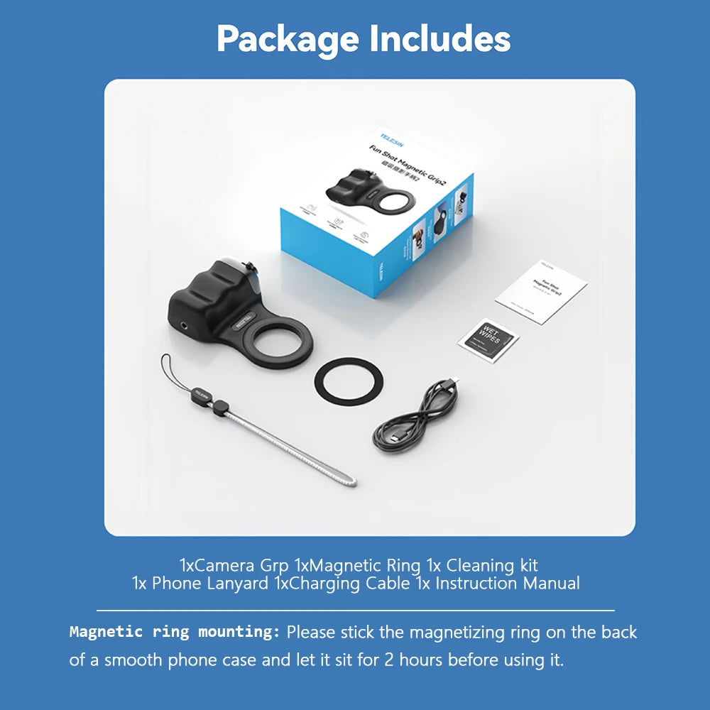 Poignée Magnétique pour Smartphone + Flash