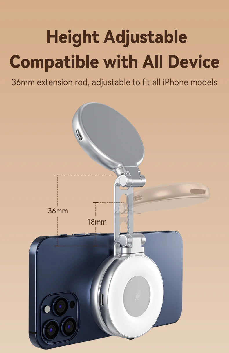 Poignée Magnétique pour Smartphone + Flash